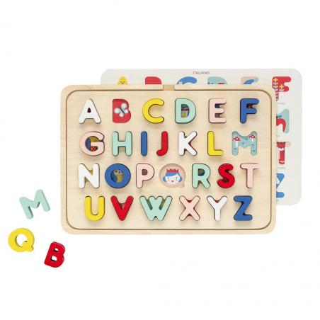 Petitcollage Dřevěné puzzle abeceda