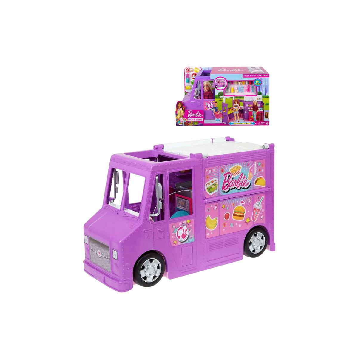 MATTEL BRB Barbie restaurace pojízdná herní set auto rozkládací s doplňky