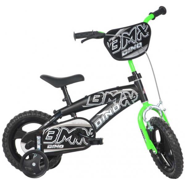 ACRA Kolo DINO BIKES BMX 12" chlapecké černé balanční kolečka CSK5125