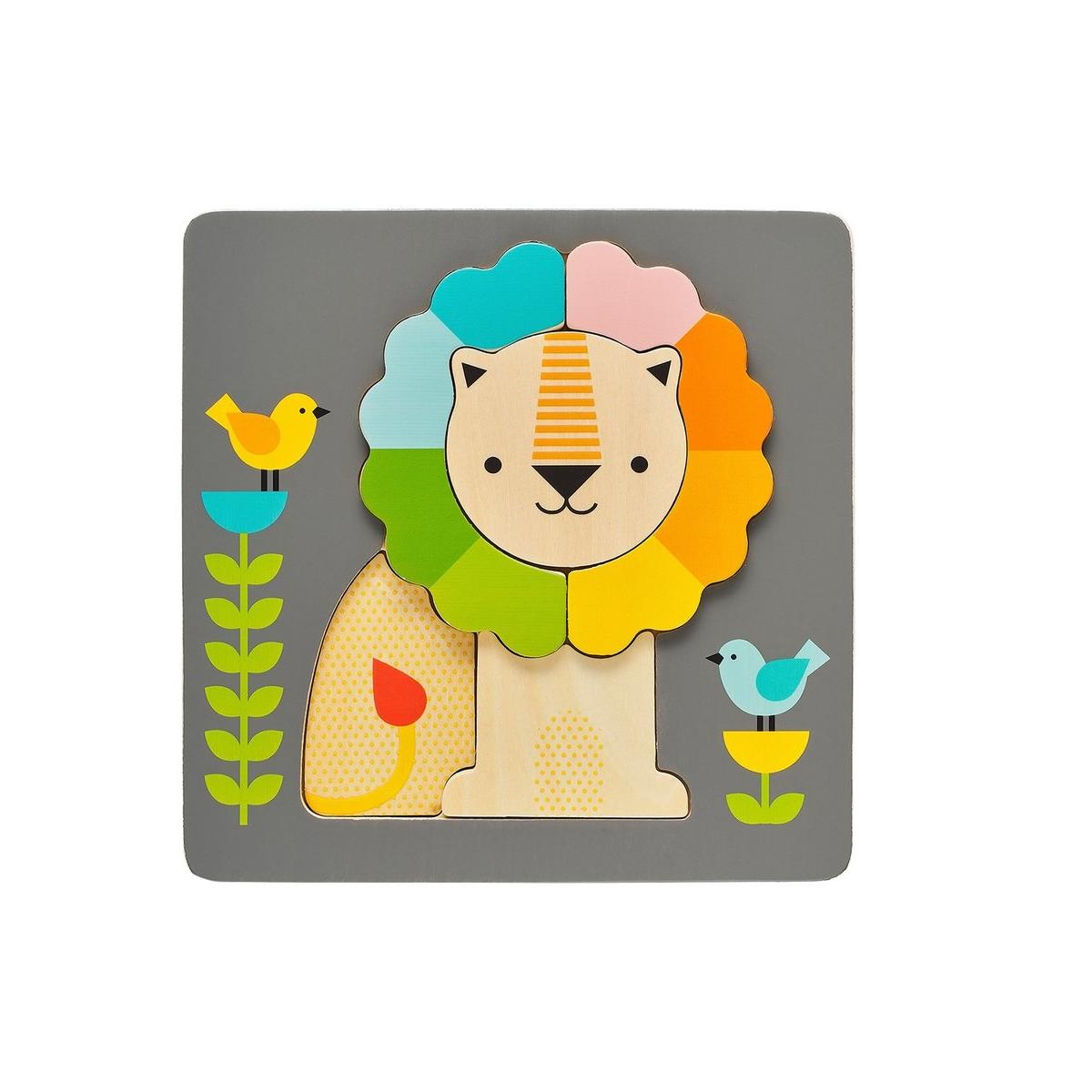 Petit Collage Dřevěné puzzle lev