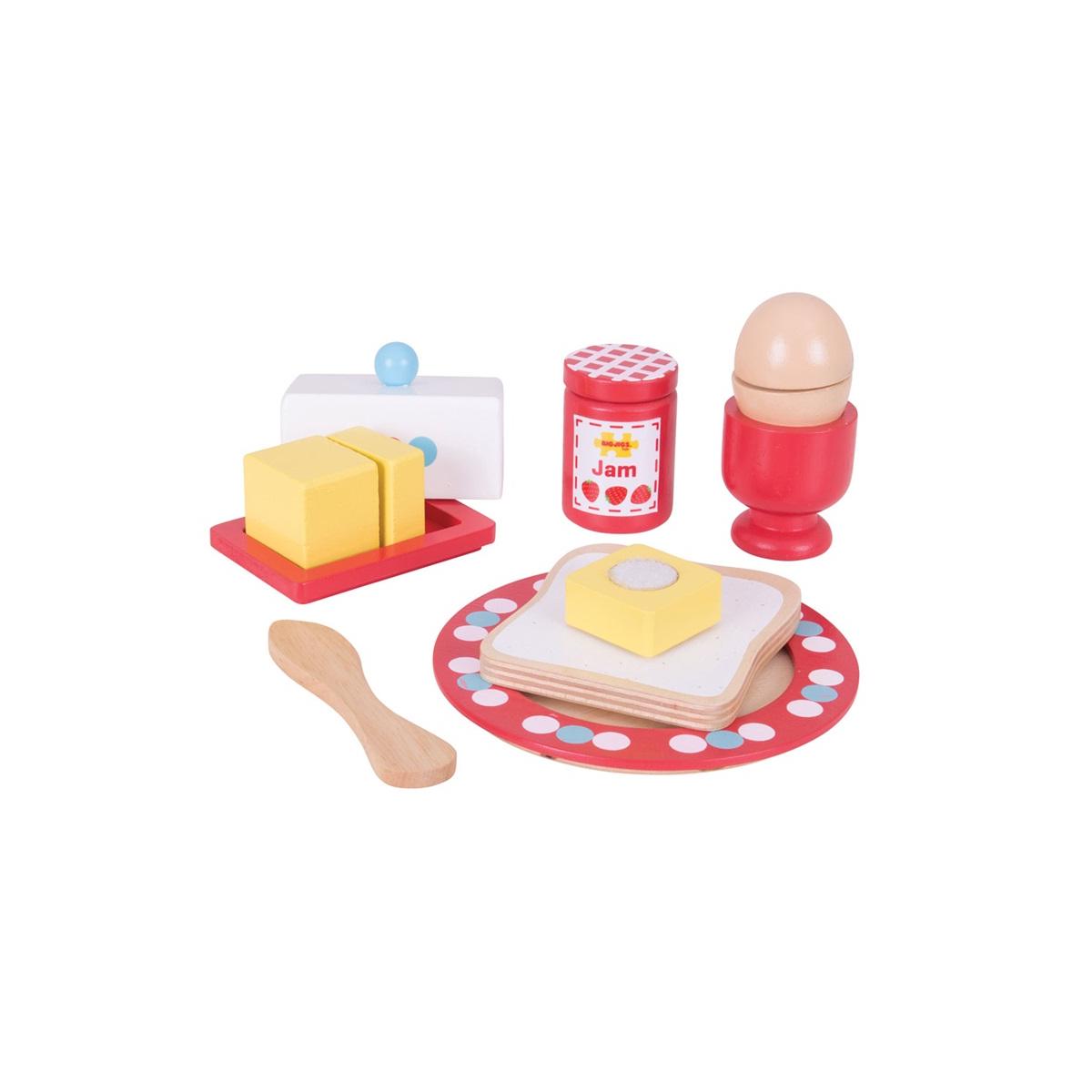 Bigjigs Toys- Dřevěné hračky - Set snídaně