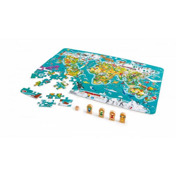 Dětské puzzle - Mapa světa 2 v 1