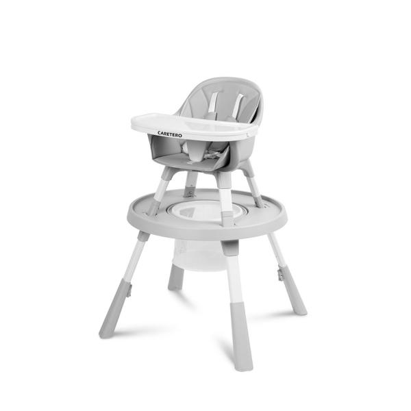 Jídelní židlička CARETERO 3v1 Velmo grey - šedá