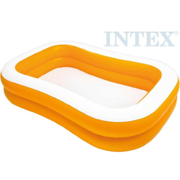 INTEX Bazén nafukovací rodinný 229x147cm oranžový na vodu 57181