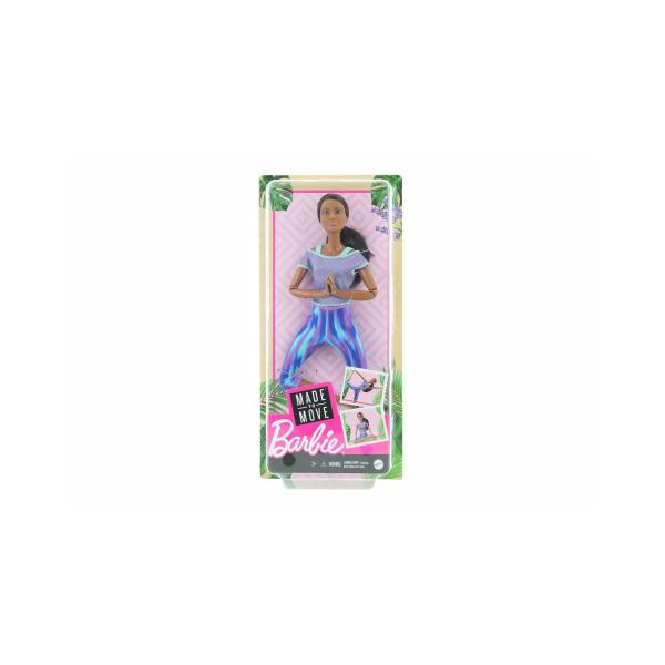 Barbie v pohybu - černovláska ve fialovém topu